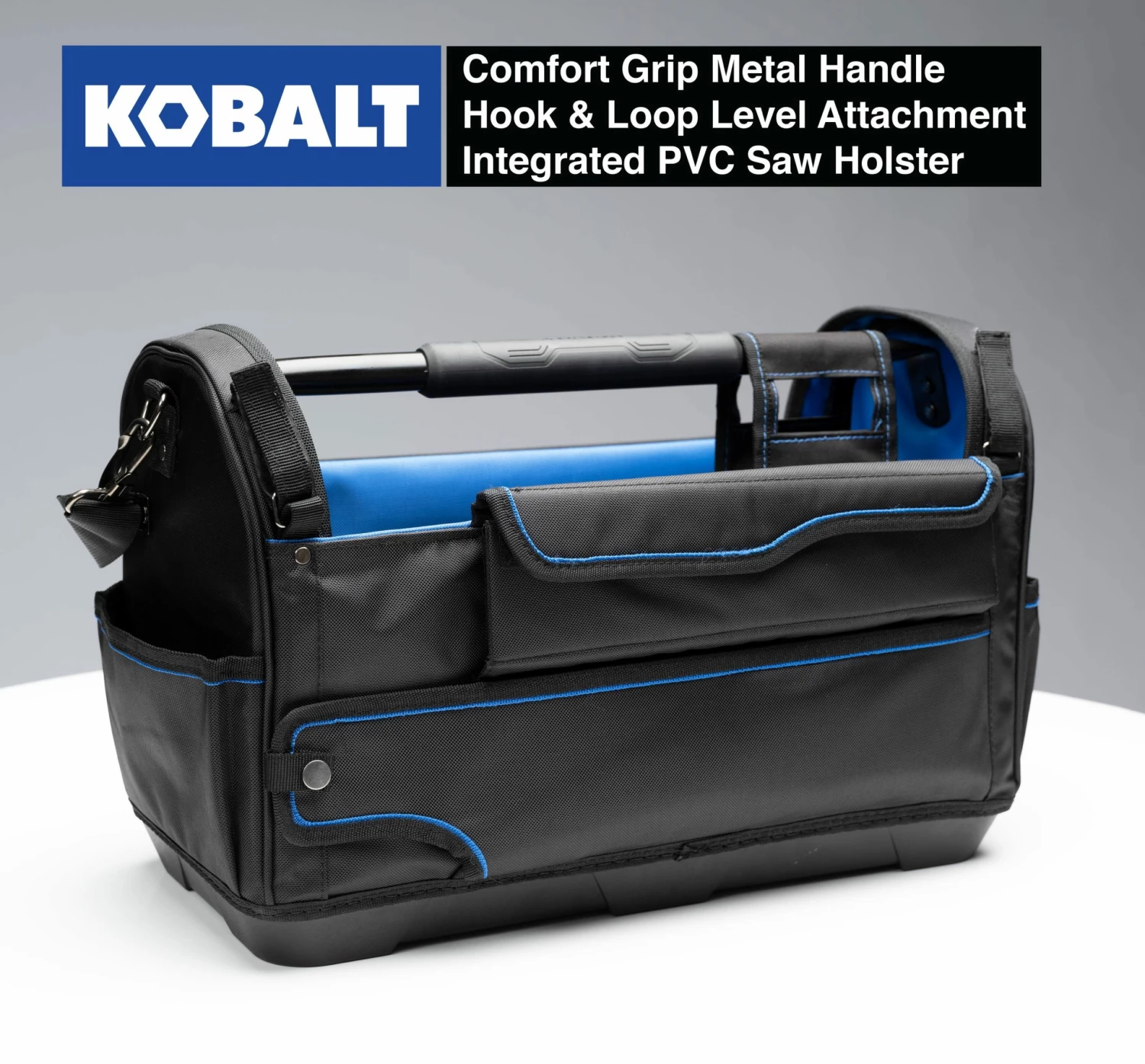 Kobalt Tool Bags Plumbing Tool Bag with Caddy Black, Blue Polyester 12.99-in 3 Kobalt Tool Bags Plumbing Tool Bag with Caddy Black, Blue Polyester 12.99-in - Image 3