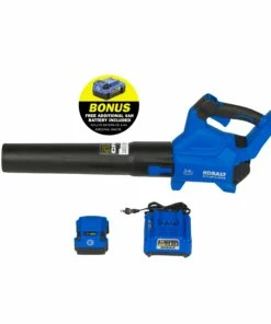 Kobalt Cordless Electric Leaf Blowers 24-volt 500-CFM Brushless Handheld Cordless Electric Leaf Blower 4 Ah (Battery & Charger Included)