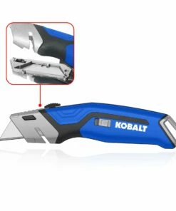 Kobalt Utility Knives Kobalt Auto Loading Retractable Utility Knife 18mm 5-Blade Retractable Utility Knife with On Tool Blade Storage