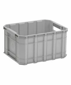 Kobalt Plastic Storage Totes Medium 8.5-Gallon (34-Quart) Grey Heavy Duty Tote with Lidless Lid
