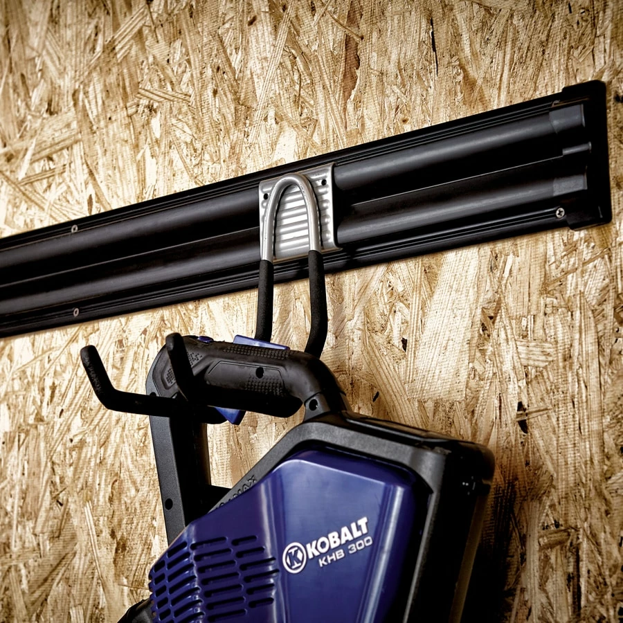 Kobalt Slatwall & Rail Storage Systems 32-in Black Plastic Multipurpose Storage Rail 5 Kobalt Slatwall & Rail Storage Systems 32-in Black Plastic Multipurpose Storage Rail - Image 5