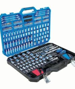 Kobalt Mechanics Tool Sets 309-Piece Standard (SAE) and Metric Combination Polished Chrome Mechanics Tool Set (1/4-in; 3/8-in) -Kobalts Shop 44194578 scaled