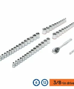 Kobalt Mechanics Tool Sets 309-Piece Standard (SAE) and Metric Combination Polished Chrome Mechanics Tool Set (1/4-in; 3/8-in) -Kobalts Shop 44194580