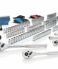 Kobalt Mechanics Tool Sets 309-Piece Standard (SAE) and Metric Combination Polished Chrome Mechanics Tool Set (1/4-in; 3/8-in) -Kobalts Shop 44380414 scaled