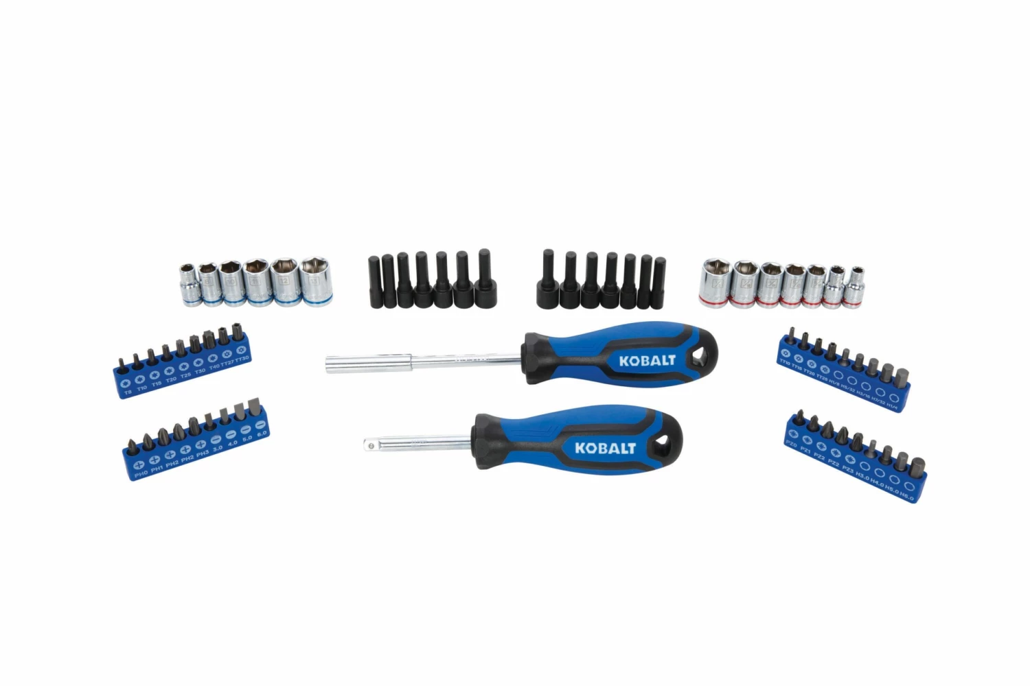 Kobalt Mechanics Tool Sets 65-Piece Standard (SAE) and Metric Combination Polished Chrome Mechanics Tool Set 2 Kobalt Mechanics Tool Sets 65-Piece Standard (SAE) and Metric Combination Polished Chrome Mechanics Tool Set - Image 2