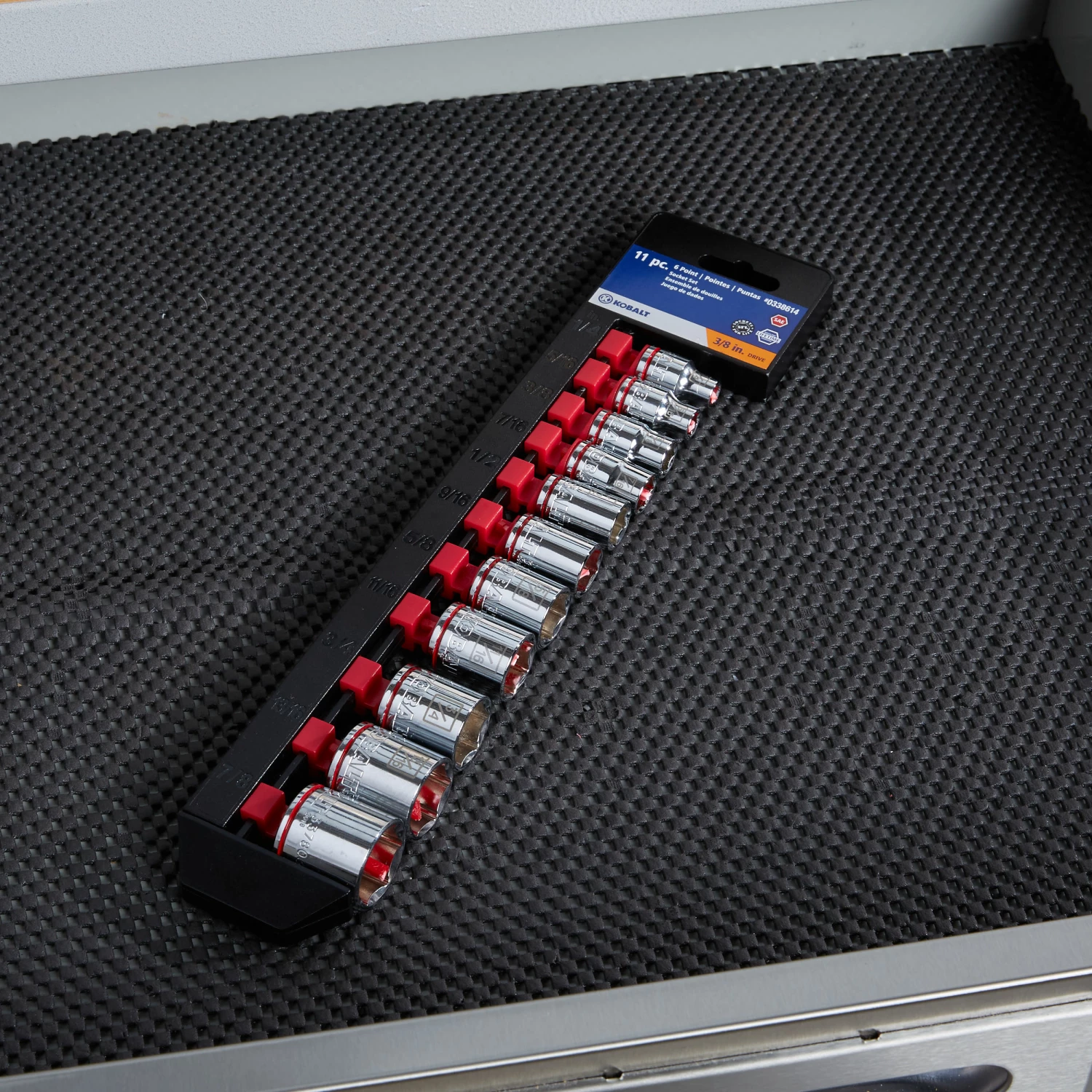 Kobalt Sockets & Socket Sets 11-Piece Standard (SAE) 3/8-in Drive 6-point Set Shallow Socket Set 3 Kobalt Sockets & Socket Sets 11-Piece Standard (SAE) 3/8-in Drive 6-point Set Shallow Socket Set - Image 3