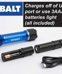 Kobalt Flashlights 350-Lumen LED Rechargeable Flashlight -Kobalts Shop 45365867 scaled