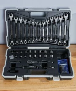 Kobalt Mechanics Tool Sets Universal 67-Piece Standard (SAE) and Metric Combination Matte Mechanics Tool Set (3/8-in) -Kobalts Shop 45373526