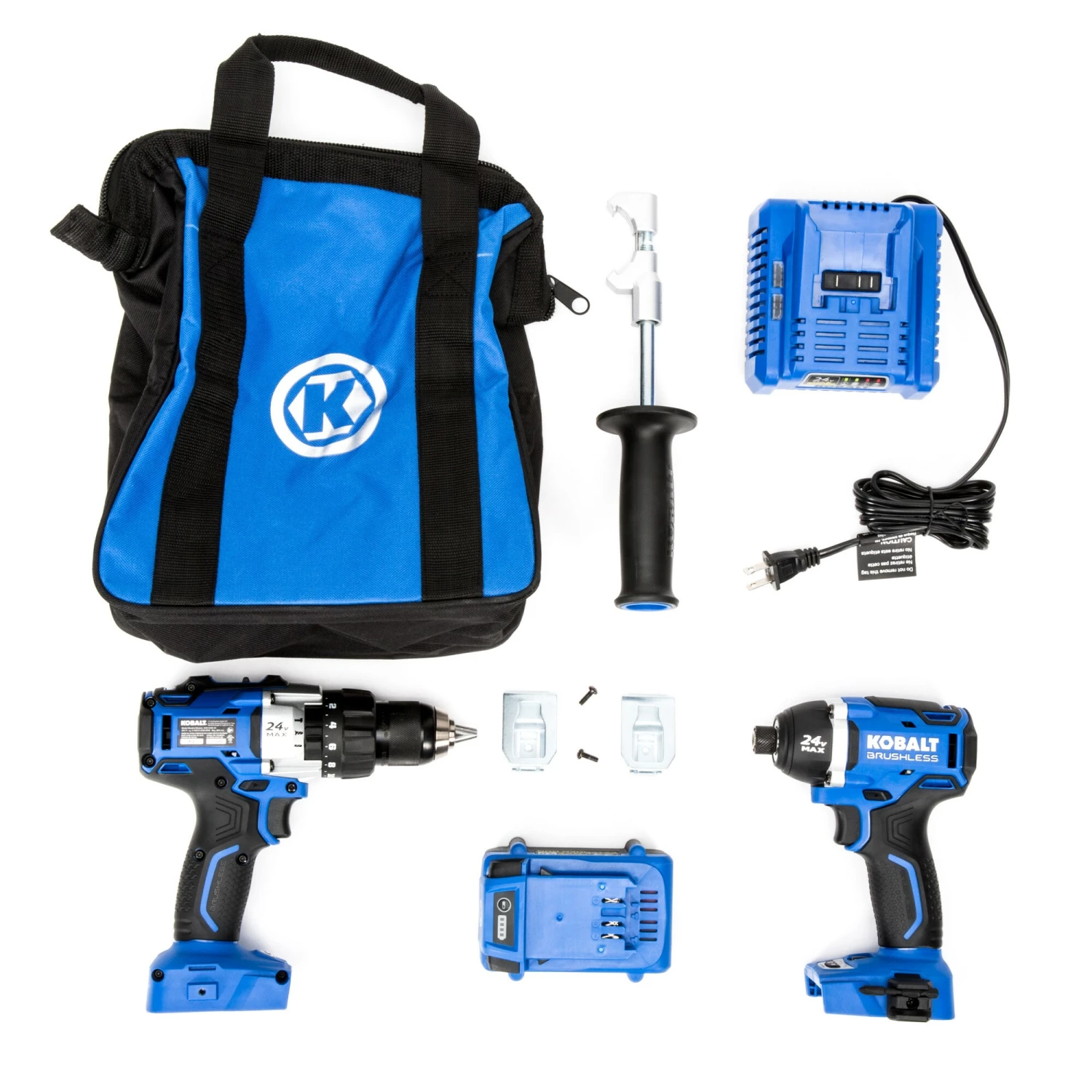 Kobalt Power Tool Combo Kits 2-Tool 24-Volt Max Brushless Power Tool Combo Kit with Soft Case (1-Battery Included and Charger Included) 8 Kobalt Power Tool Combo Kits 2-Tool 24-Volt Max Brushless Power Tool Combo Kit with Soft Case (1-Battery Included and Charger Included) - Image 8