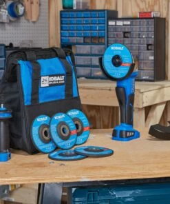 Kobalt Angle Grinders 5-in 24-Volt Max Paddle Switch Brushless Cordless Angle Grinder (1-Battery and charger Included) -Kobalts Shop 45404119