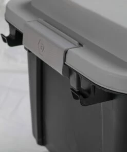 Kobalt Plastic Storage Totes X-large 31-Gallon (124-Quart) Grey Heavy Duty Rolling Tote with Latching Lid -Kobalts Shop 46359333 scaled