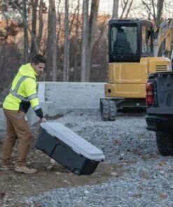 Kobalt Plastic Storage Totes X-large 31-Gallon (124-Quart) Grey Heavy Duty Rolling Tote with Latching Lid -Kobalts Shop 46359340 scaled