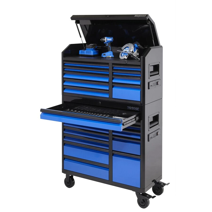 Kobalt Bottom Tool Cabinets 3000 Series 41-in W x 41-in H 11-Drawer Steel Rolling Tool Cabinet (Black) 8 Kobalt Bottom Tool Cabinets 3000 Series 41-in W x 41-in H 11-Drawer Steel Rolling Tool Cabinet (Black) - Image 8